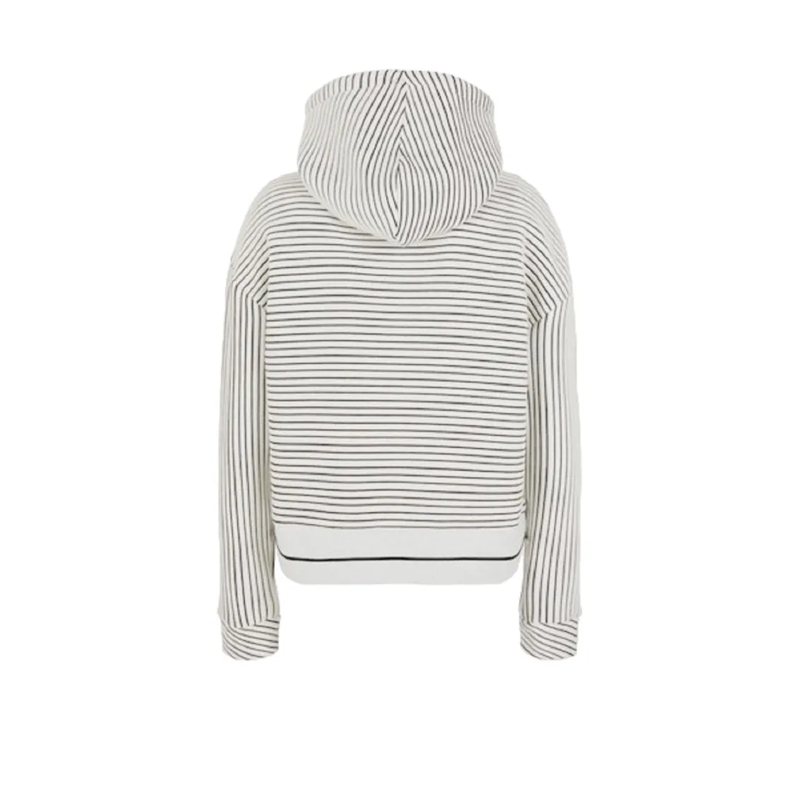 Armani Exchange  White Striped Sweatshirt White