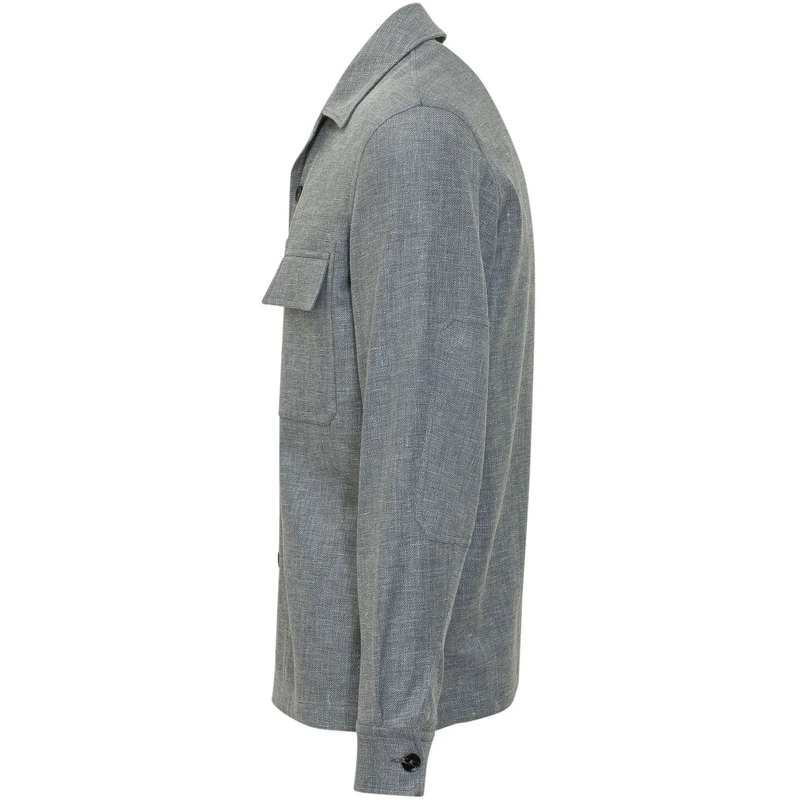 Zegna Haut décontracté Giacca Camicia con Tasche Frontali grau(Image 3)