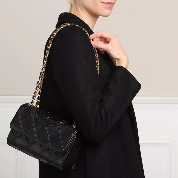 Tory Burch Black Soft Fleming Convertible Shoulder Bag