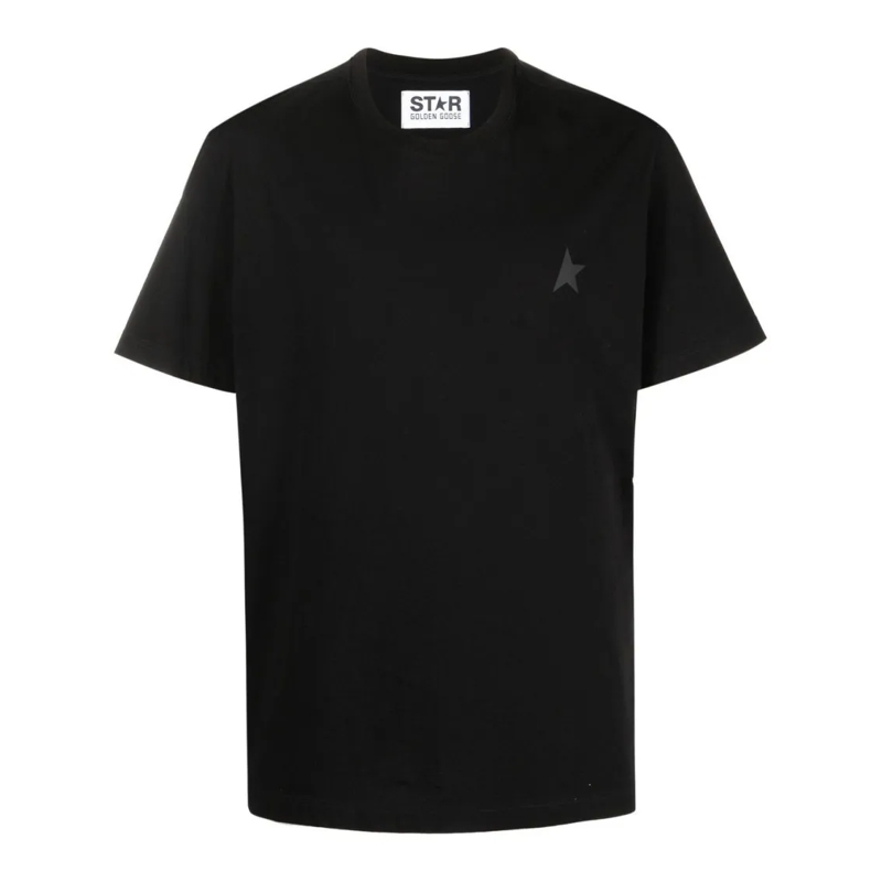 Golden Goose T-shirt Black Short-Sleeve T-Shirt With Star Emblem Black