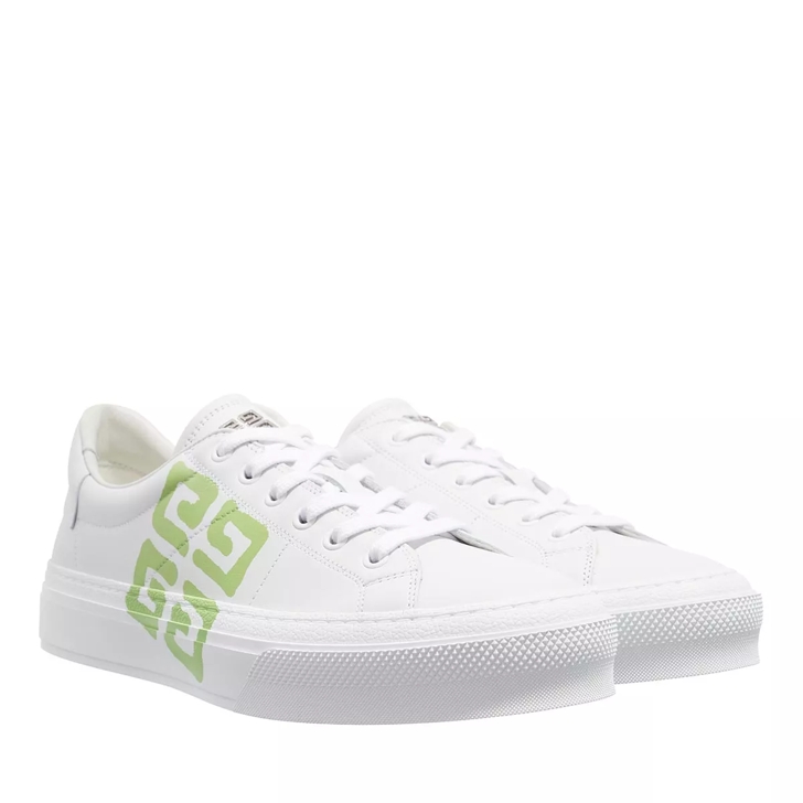 White store green sneakers