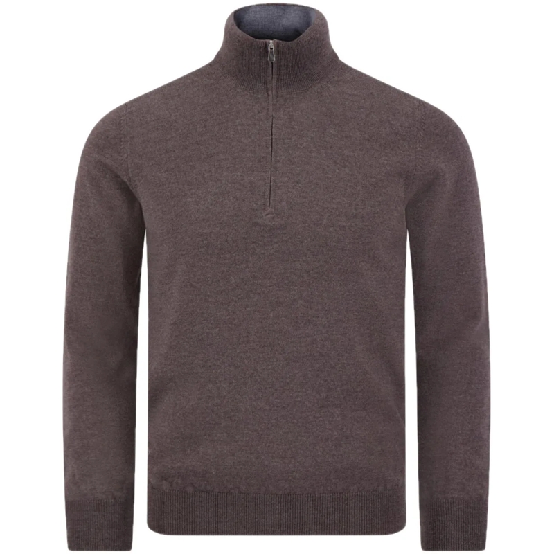 Gran Sasso Pull Trui met rits bruin braun