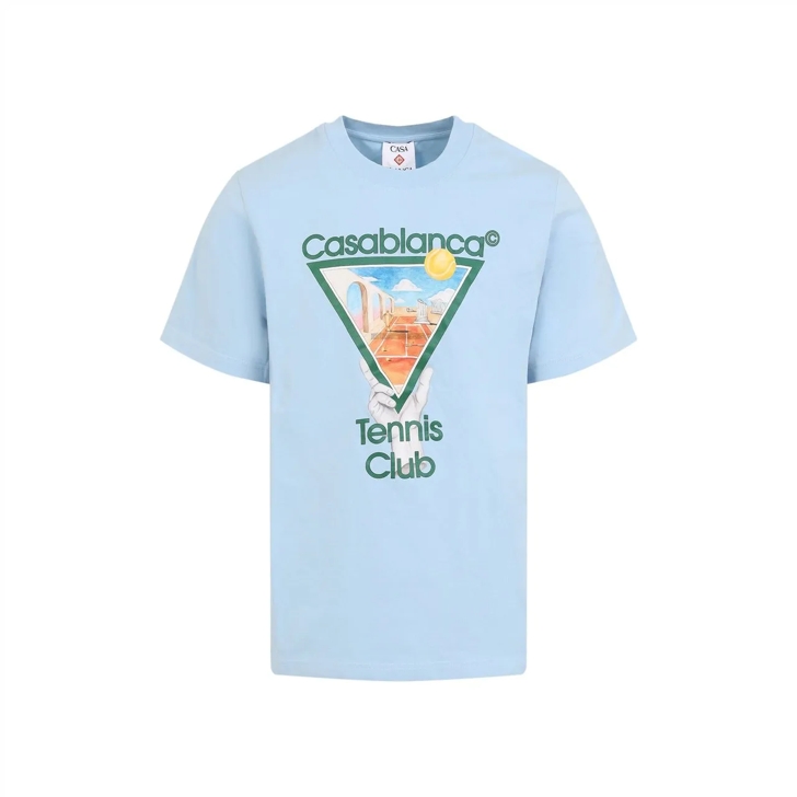 Casablanca UMPS25JTS00109 関税送料込 Casablanca CASABLANCA UMPS25JTS00109 blau | T-shirts