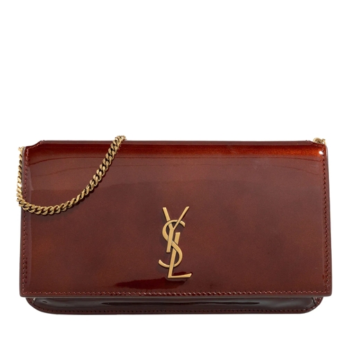 Saint Laurent Handyhülle Ysl Phone Holder Monogram  Brown