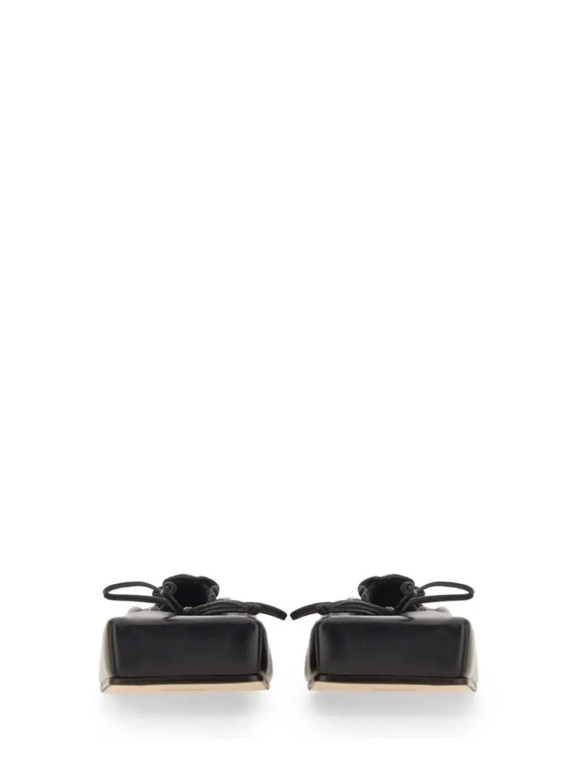Thumbnail - Black Square-Toe Shoes With Gathered Upper - Gr. 41 (EU) - in Schwarz