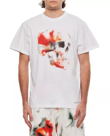 Alexander McQueen - Skull Print T-Shirt - Größe M - white