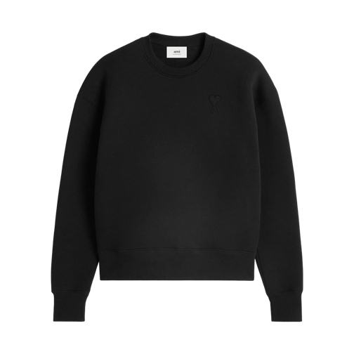 AMI Paris Sweatshirt mit Logo 001 BLACK Hemden