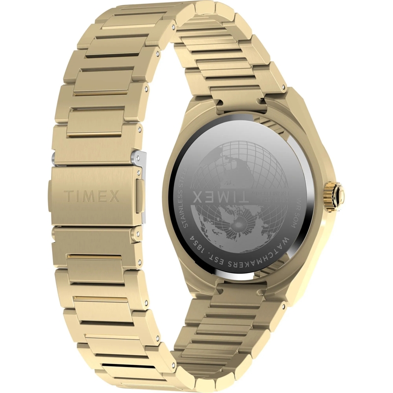 Timex Quarzuhr Quarz-Analoguhr Q Timex® Continental Day And Date gold(Image 4)