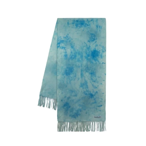 Acne Studios Canada Tie Dye Scarf - Wool - Blue Aqua Blue 