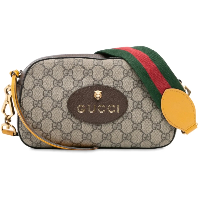 Gucci Schultertasche GG Supreme Web Neo Vintage Crossbody braun