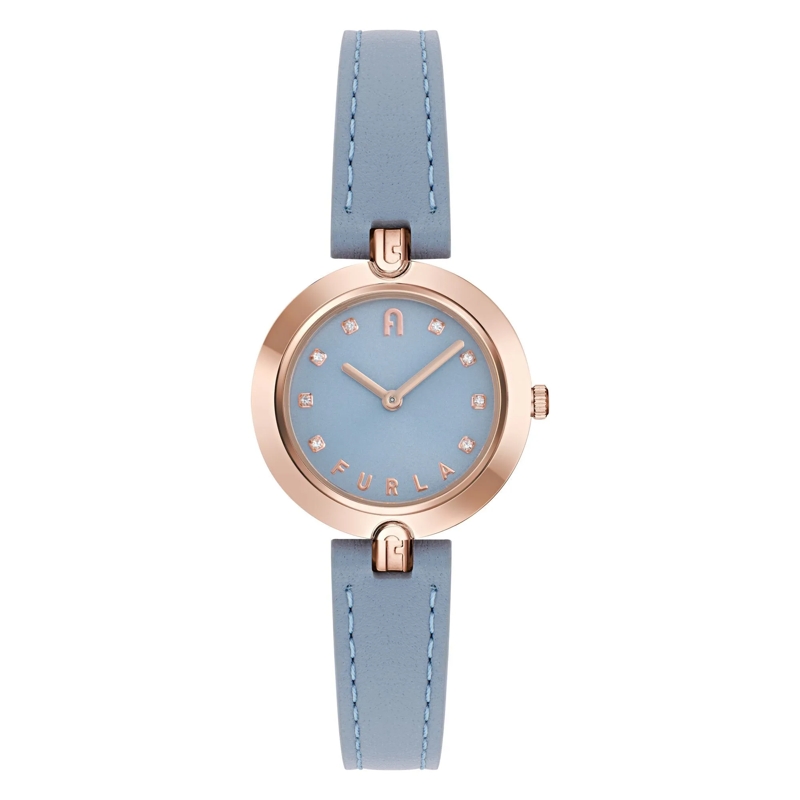 Furla Automatikuhr Quarz-Analoguhr Furla Logo Links blau