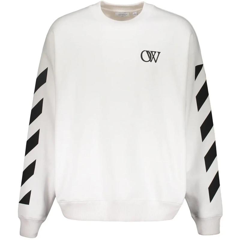 Off-White Legeres Oberteil Off-White Logo sweatshirt weiß