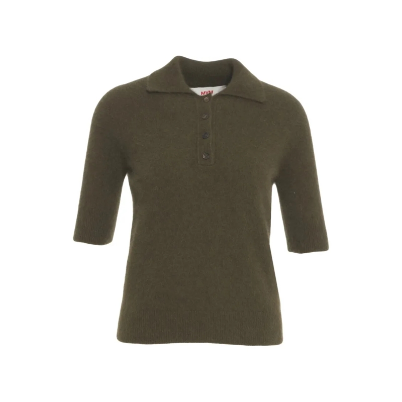 Mvm T-shirt Raccoon Knit Polo Shirt Green