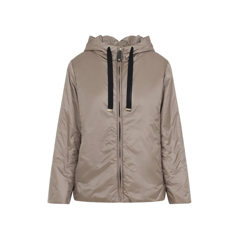 Max Mara Veste de transition Roccia Green Jacket With Adjustable Hood And Zippe Green