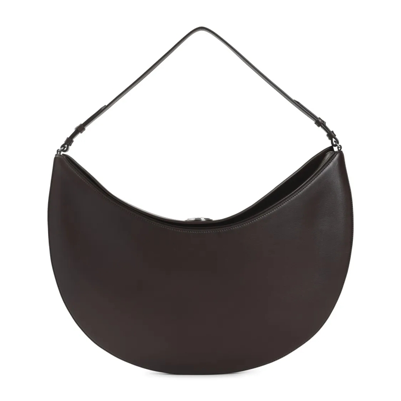 Jacquemus Schultertasche Crescent-Shaped Leather Handbag With Adjustable St Black