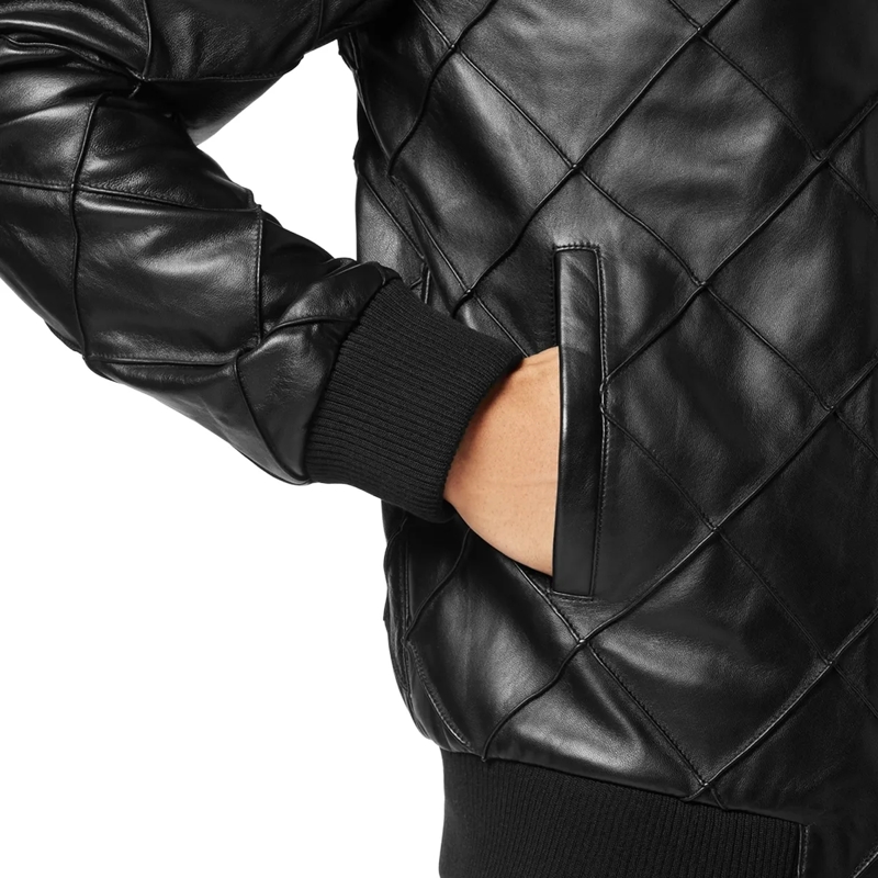 Philipp Plein Lederjacke Leder-Bomber schwarz(Image 4)