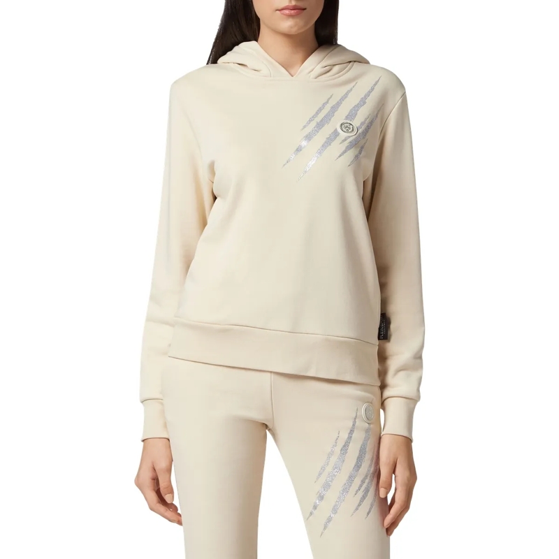 Plein Sport Top Sweatshirt Mit Kapuze Scratch beige(Image 3)