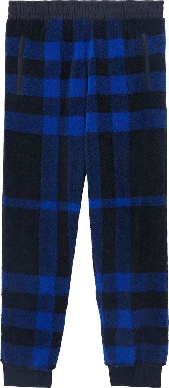 Thumbnail - Burberry - Dimitri Check Fleece Pants - Größe L - blue