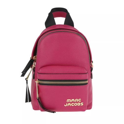 Marc Jacobs Trek Pack Leather Mini Backpack Magenta Rucksack