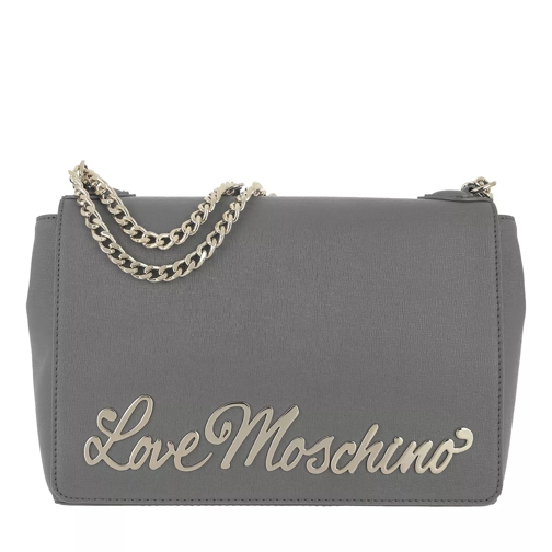 Love Moschino Letter Shoulder Bag Grigio Cross body-väskor