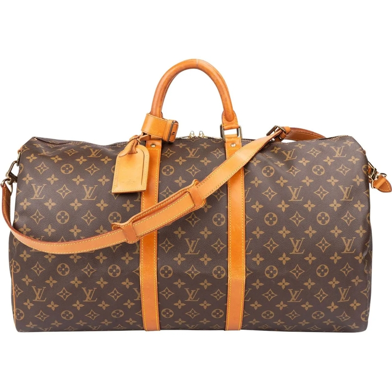 Louis Vuitton Tote Louis Vuitton Canvas Monogram Keepall 55 Bandoulie braun