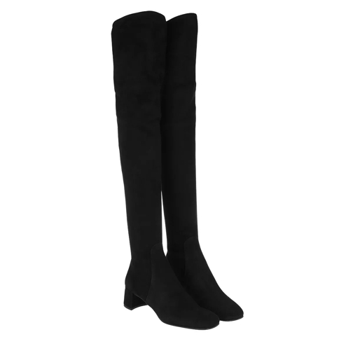 Prada Over-The-Knee Boots Leather Black Stiefel