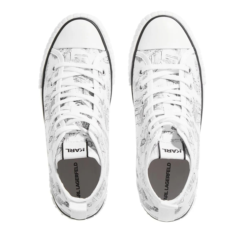 Karl Lagerfeld Low-Top-Sneaker Kampus Max  Jorge Parra Print Hi White Canvas(Image 11)