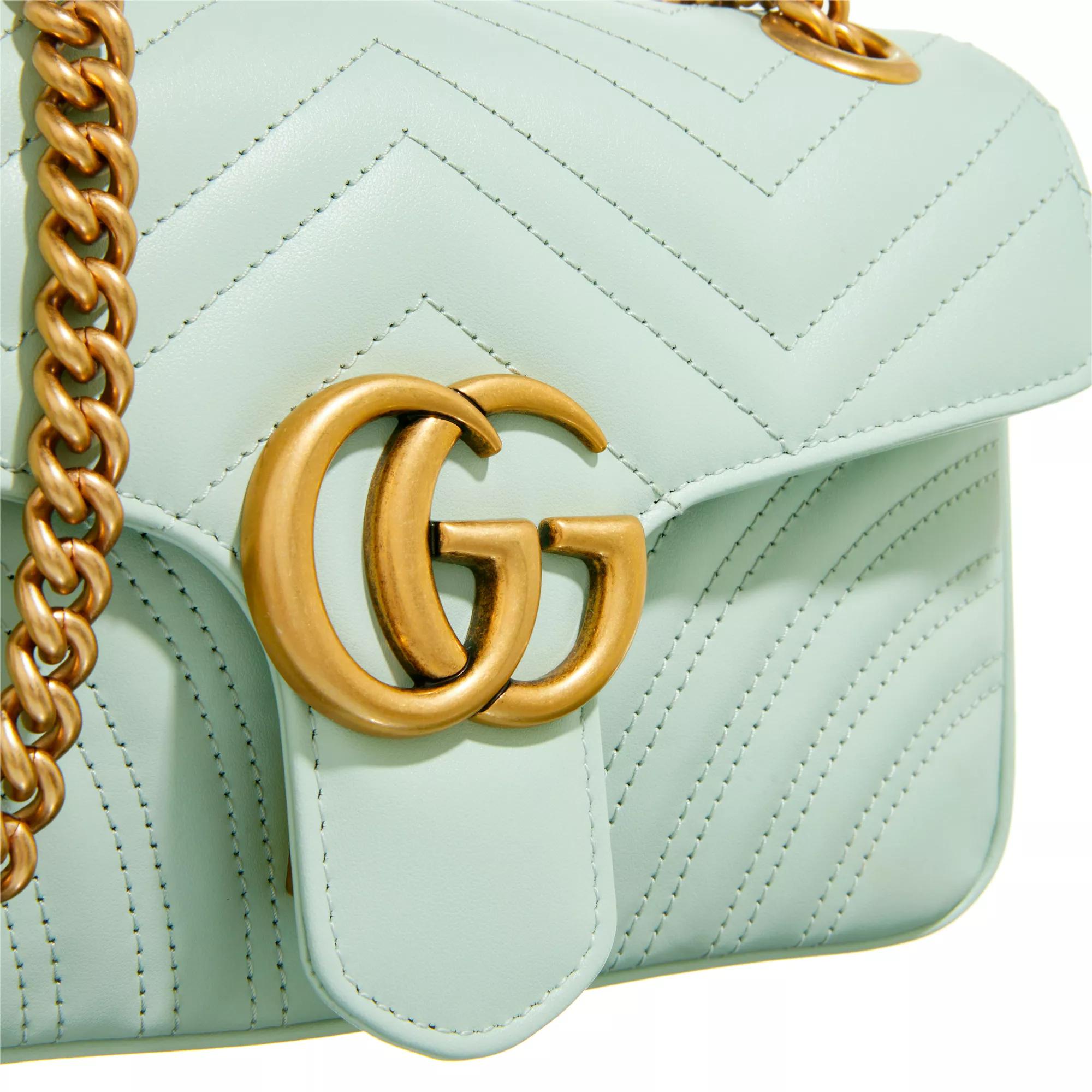 Gucci Crossbody bags Small GG Marmont Shoulder Bag Matelassé Leather in groen