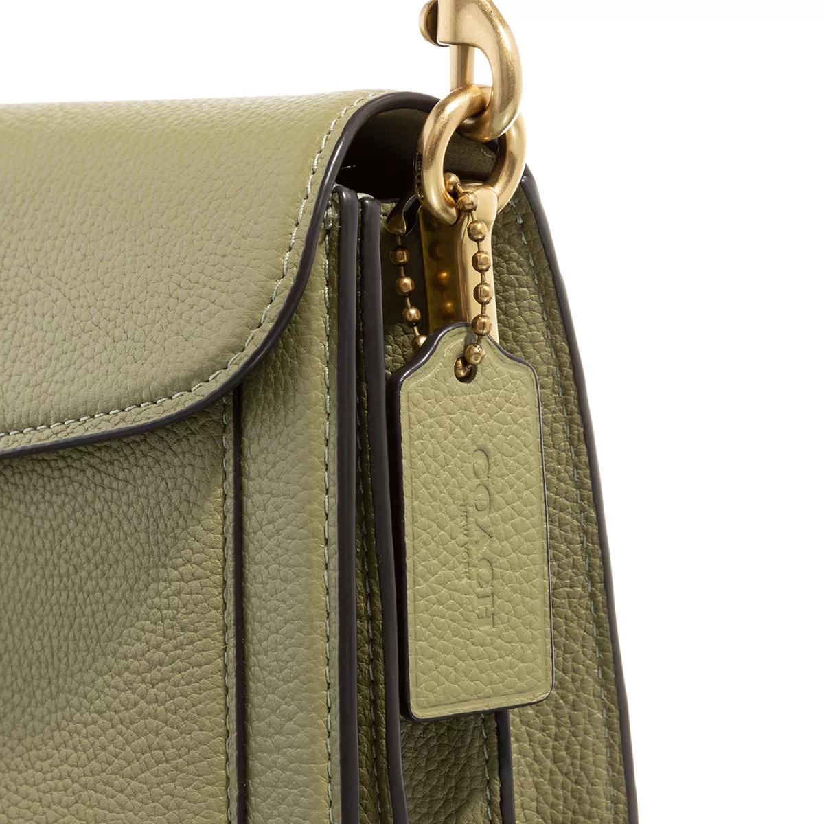 Coach Satchels Polished Pebble Leather Covered C Closure Tabby Sh in groen