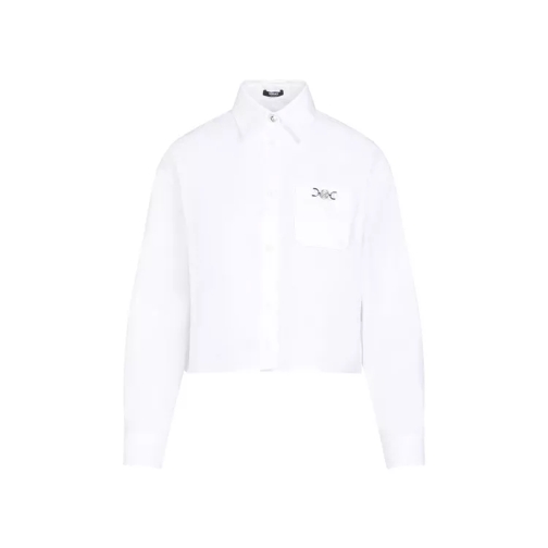 Versace Optical White Cotton Informal Baroque Shirt White 