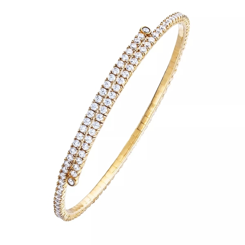Little Luxuries by VILMAS Flex Collection Bangle With Stone Flexible  Yellow Gold And Rhodium Plated Bangle