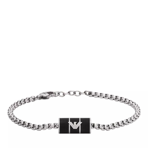 Emporio Armani Matte Lacquer Chain Bracelet Silver Armband