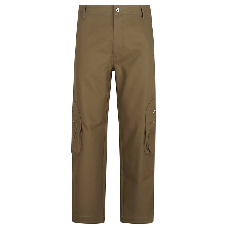 Off-White Anzugshose Brown Relaxed Fit Cargo Trousers Brown