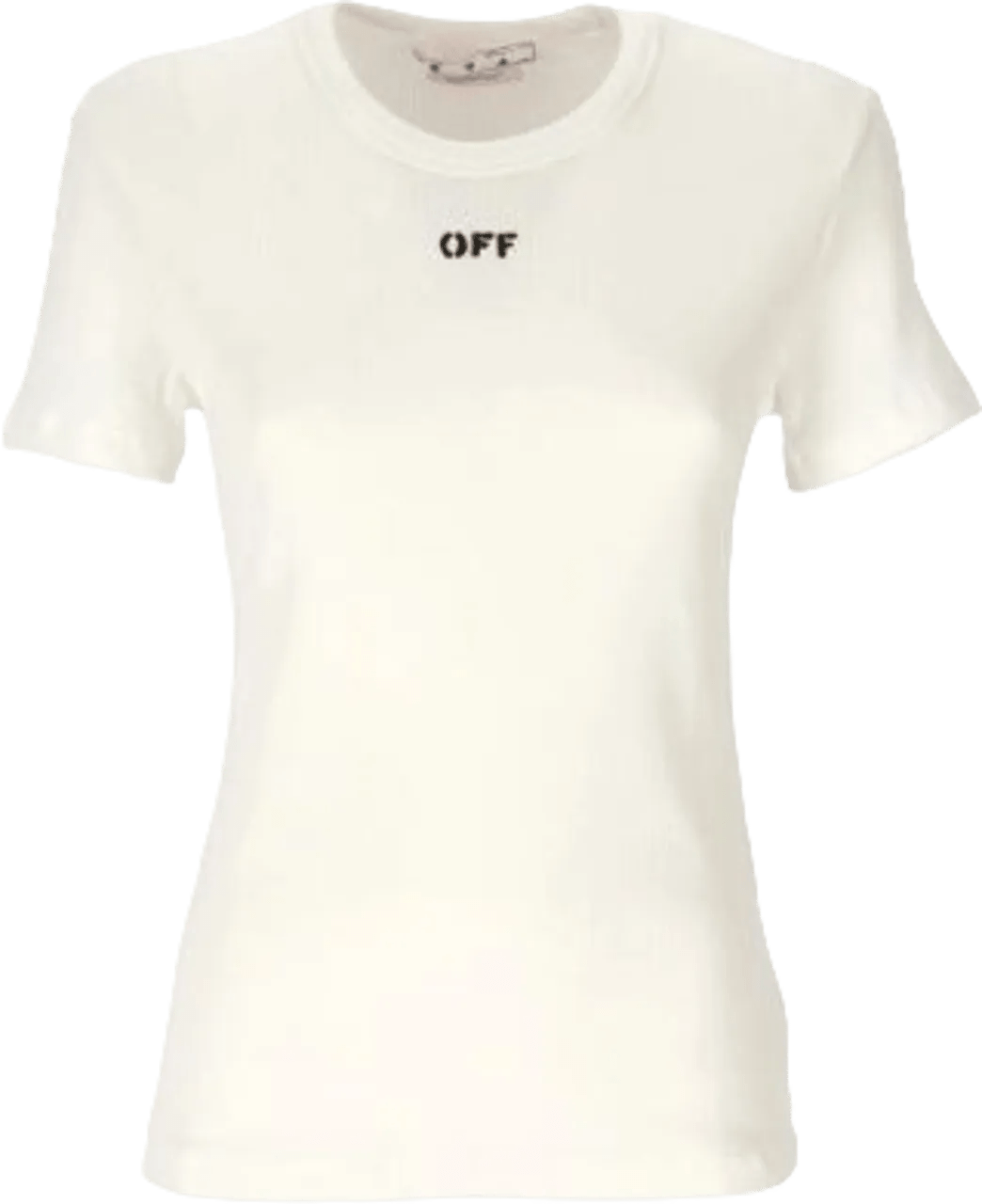 Thumbnail - Off-White - T-shirt bianca in cotone elasticizzato - Größe 36 - weiß