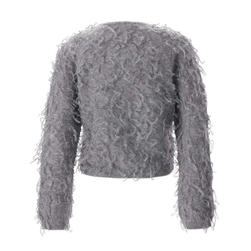 Fabiana Filippi Cardigan Strickjacke aus Alpaka-Mix grau(Image 2)