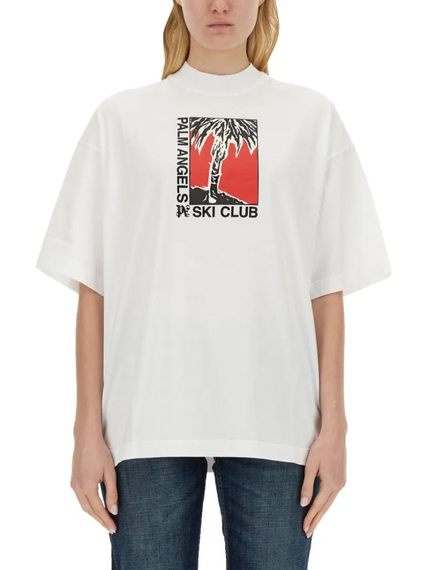 Thumbnail - Palm Angels - Palm Ski Club T-Shirt - Größe XS - weiß