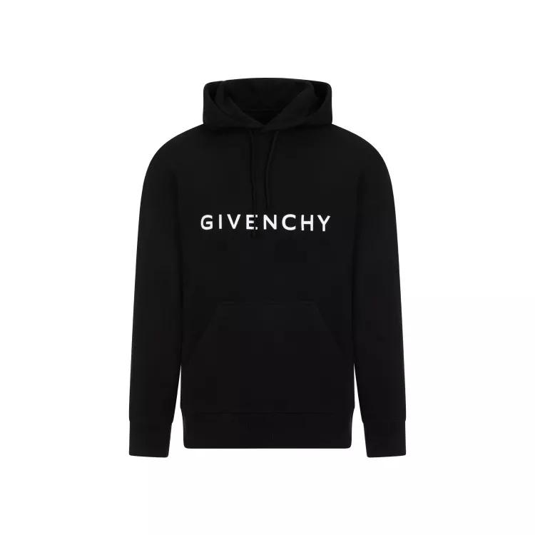 Givenchy - Slim Fit Black Cotton Hoodie - Größe XL - black