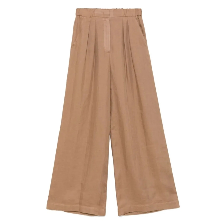 パンツ Lorena Antoniazzi Camel Brown Pleat-Detailing Trousers Lorena Antoniazzi Camel Brown Pleat-Detailing Trousers Brown
