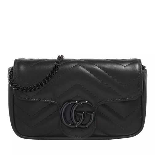 Gucci GG Marmont Super Mini Bag Black Leather Crossbodytas