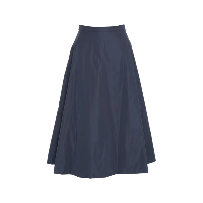 Add Midirok Padded Flared Midi Skirt With Hidden Side Zipper Grey