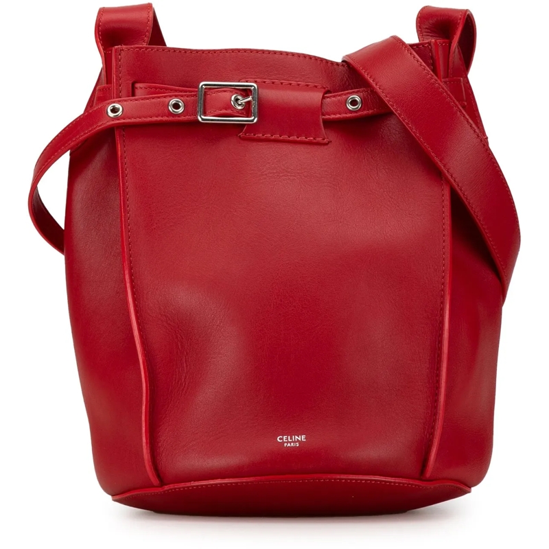 Celine Schultertasche Leather Big Bag Bucket Crossbody rot