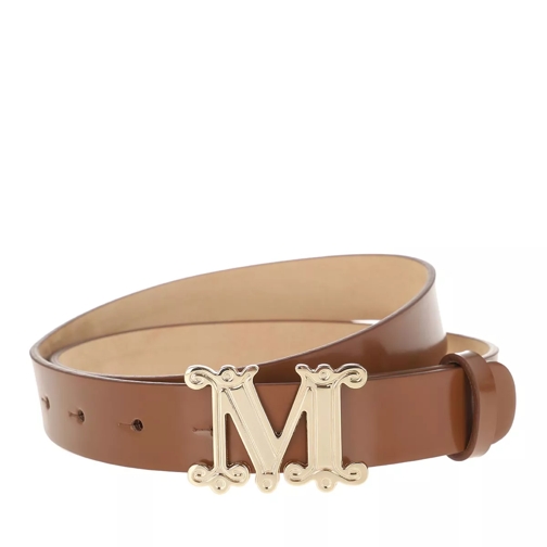 Max Mara Sarda Belt Suspenders  Tobacco Leather Belt