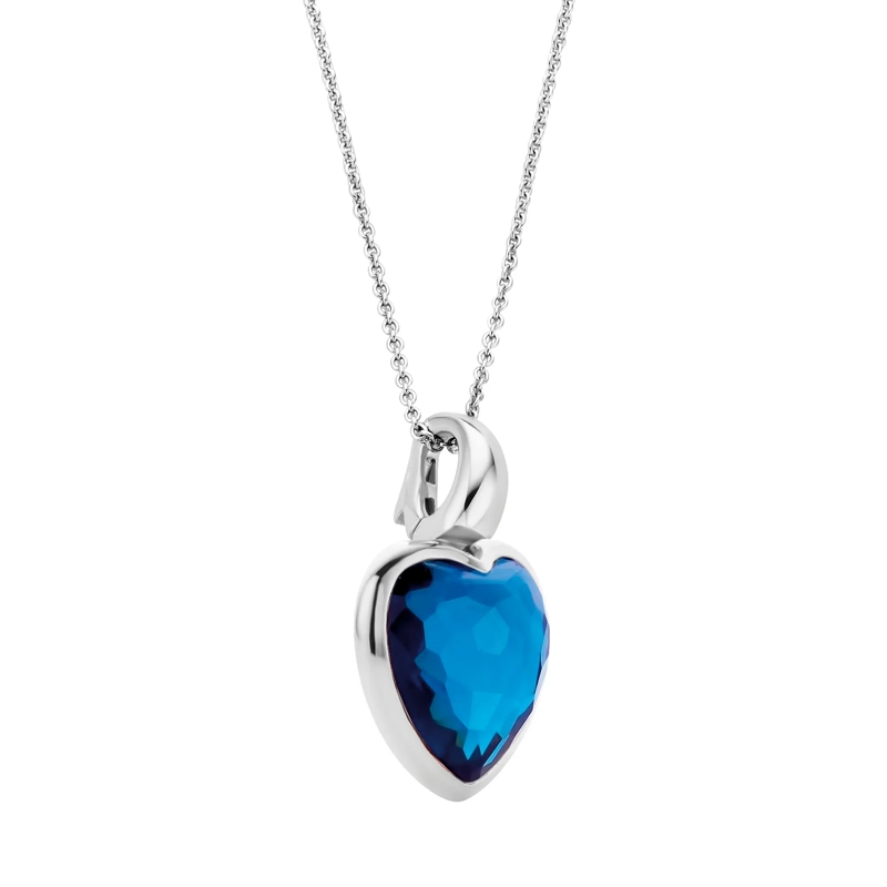 Ti Sento Mittellange Halskette 925er Sterlingsilber Aquatic Love blau(Image 3)