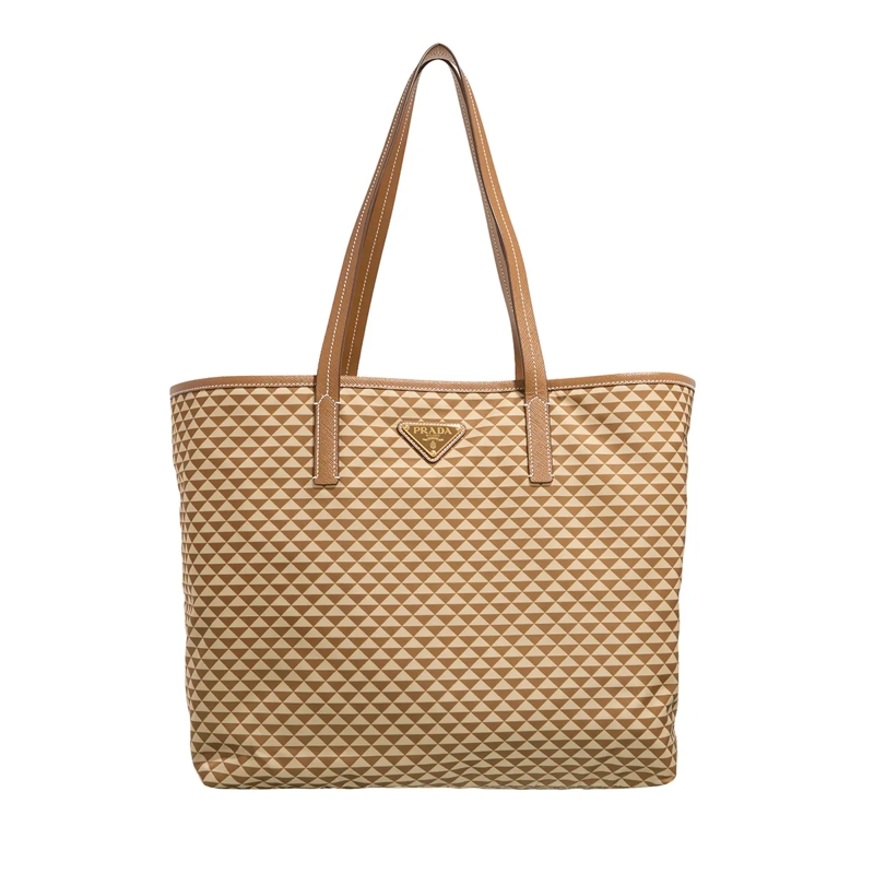 Prada Shopper Shopping Bag Caramel