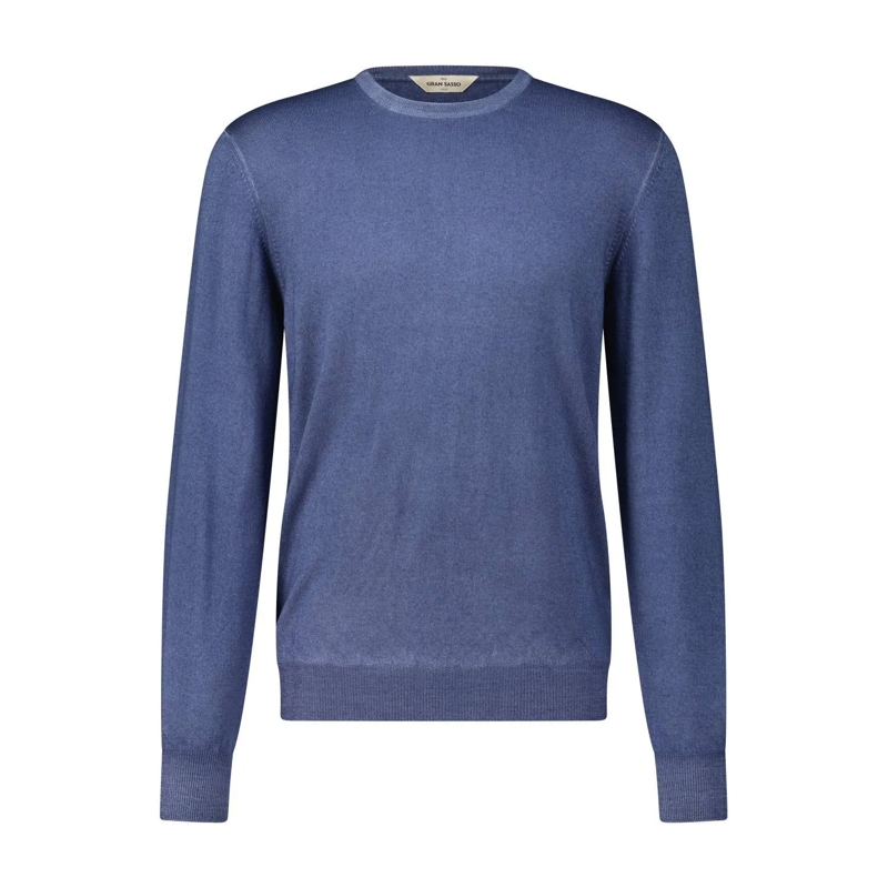 Gran Sasso  Strickpullover aus Wolle Blau