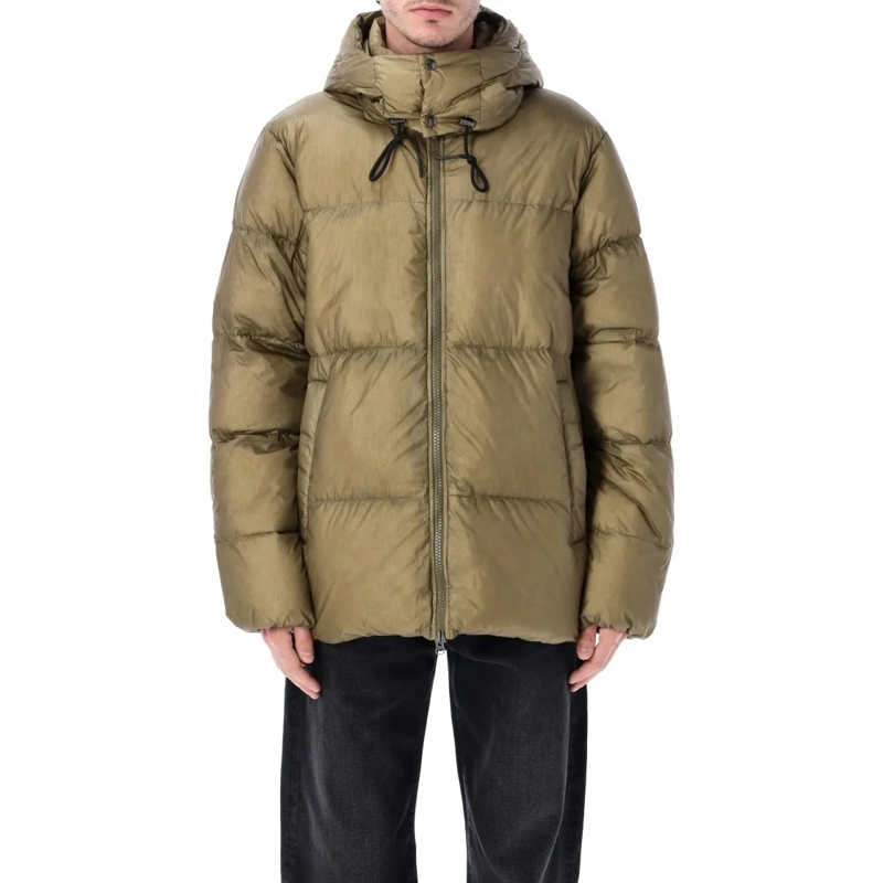 PYRENEX Donsjas Shift Hooded Ripstop Down Jacket Brown