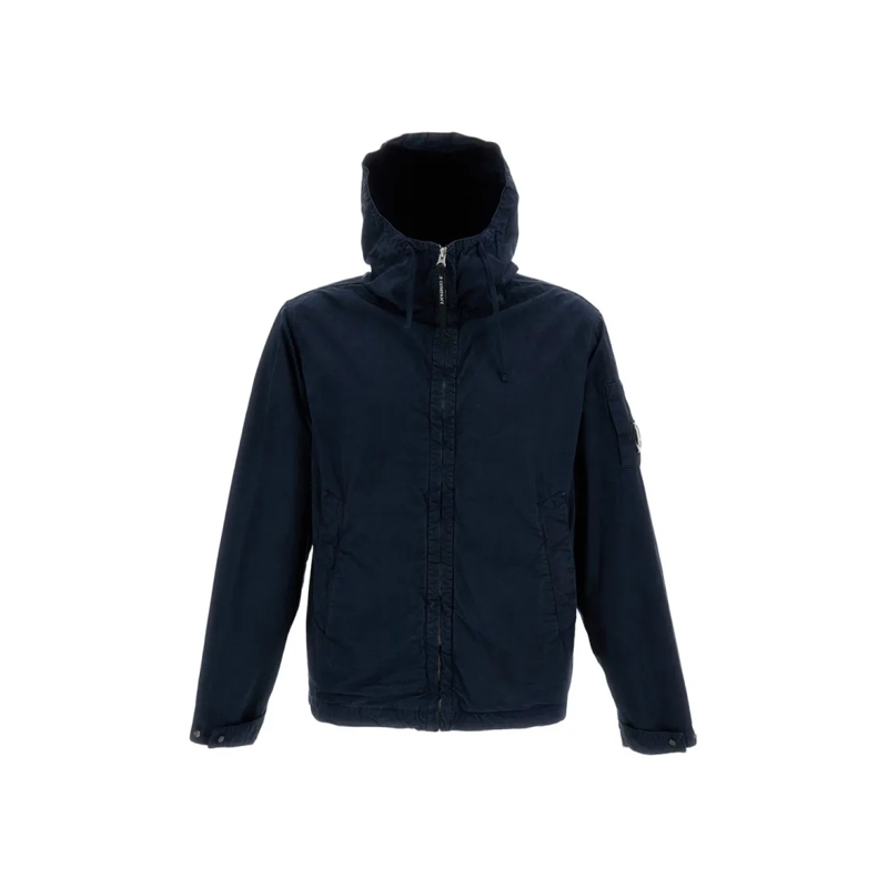 CP Company  Micro-Reps Fabric Hooded Jacket With Iconic Lens D Blue