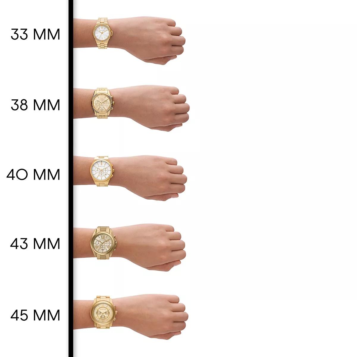 Michael kors 2025 watch sizes