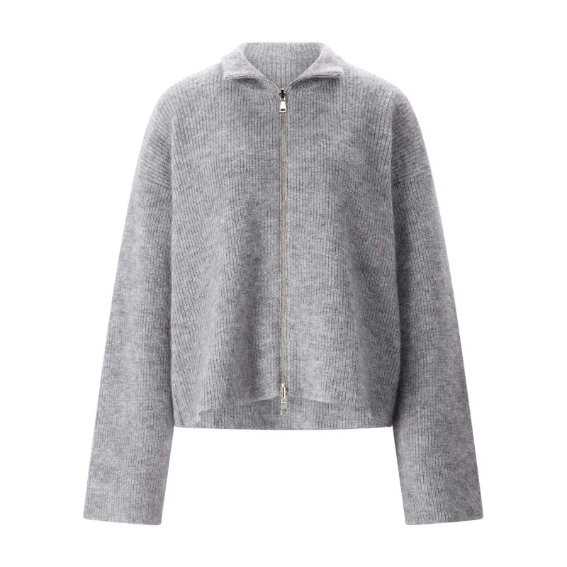 Fabiana Filippi Overgangsjas Wendejacke aus Strick Grau