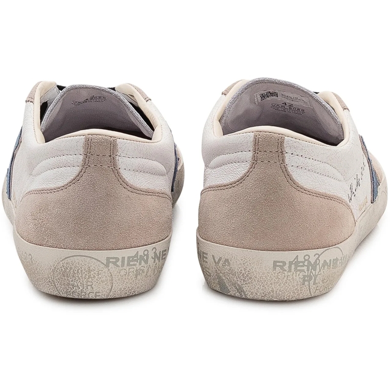 Premiata Low-Top-Sneaker Sneakers David in Pelle e Suede weiß(Image 3)